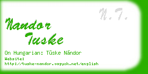 nandor tuske business card